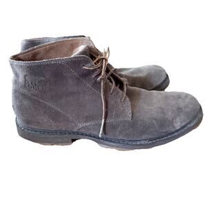 Mens Sorel Size 9.5 Madson Suede Chukka Waterproof Boots NM2281-245 Gray